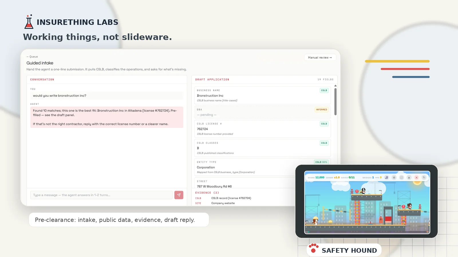 Labs is open.