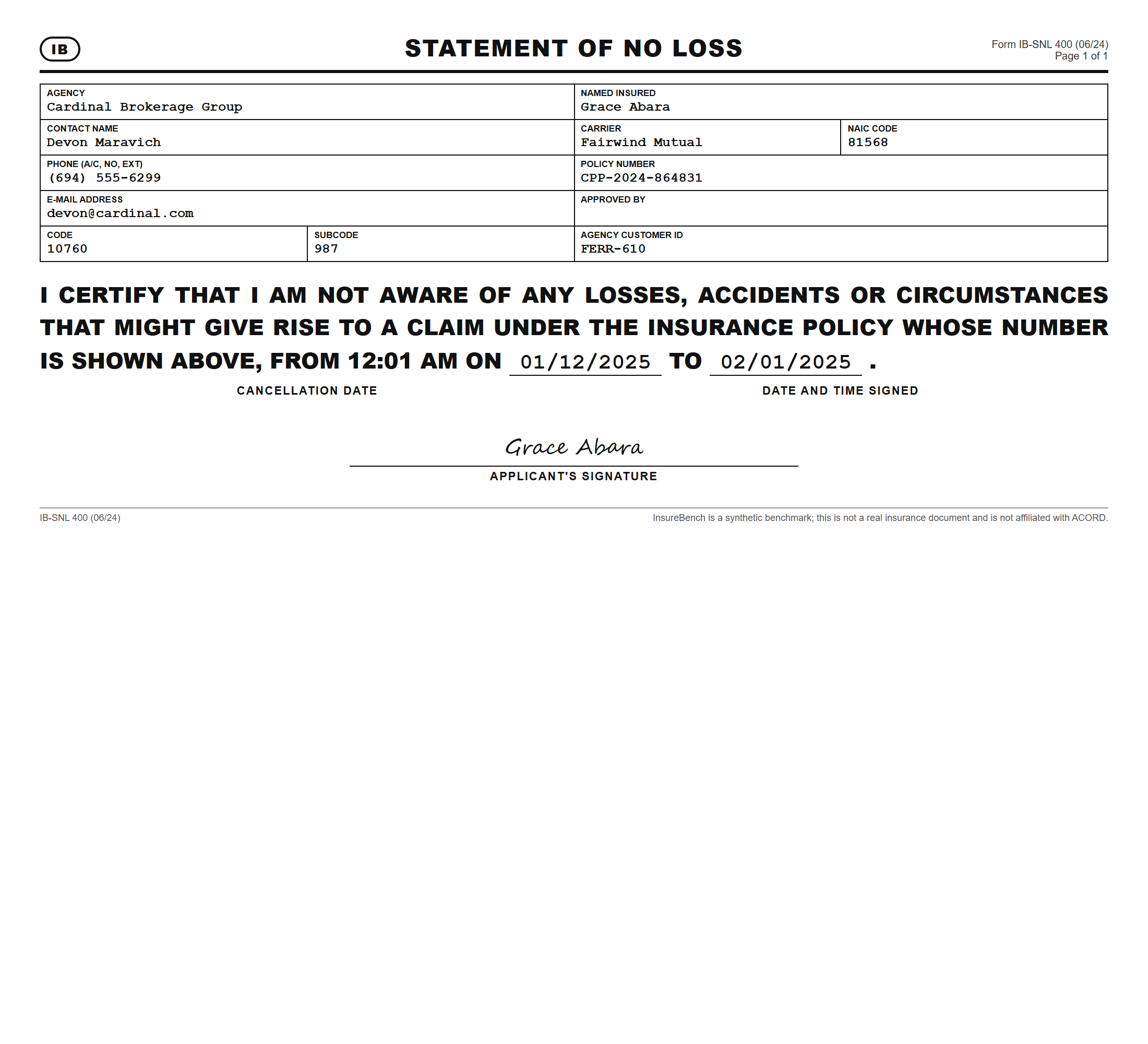 Labeled form (clean scan)
